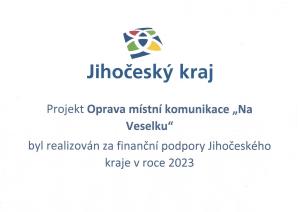 Oprava místní komunikace "Na Veselku"